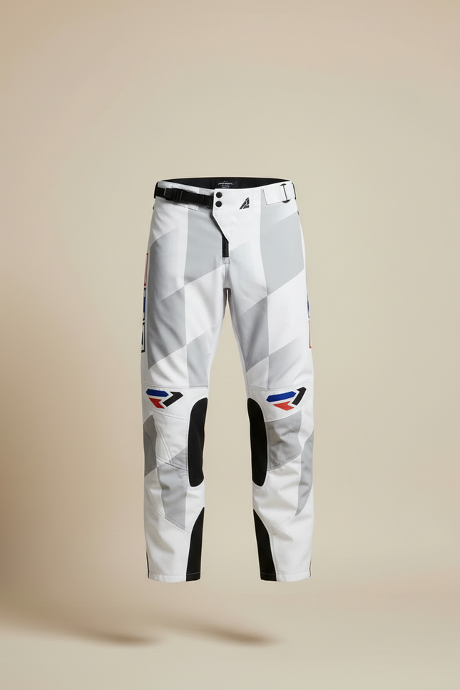 Pantalon Blanc A Carreaux - Imprimé Polyester - vue 3