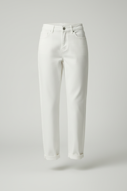 Pantalon Boyfriend Blanc Femme - Jean - vue 3