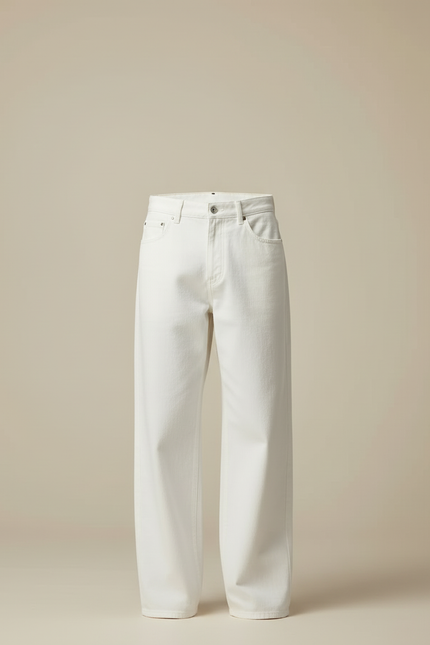 Pantalon Blanc Grande Taille Homme - Jean - vue 3