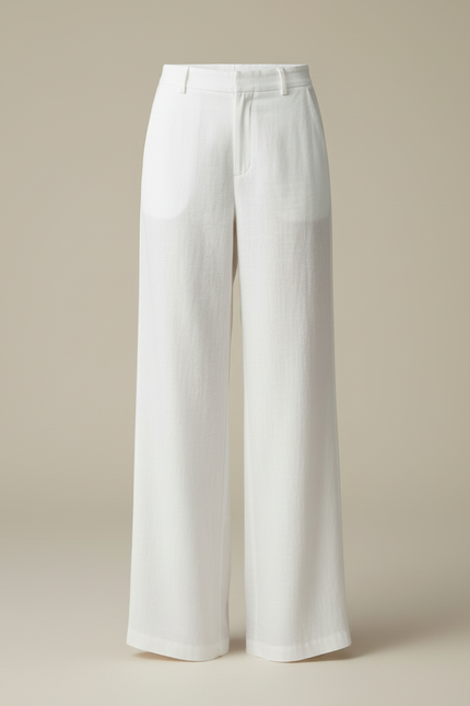 Pantalon Lin Blanc Grande Taille Femme - vue 3