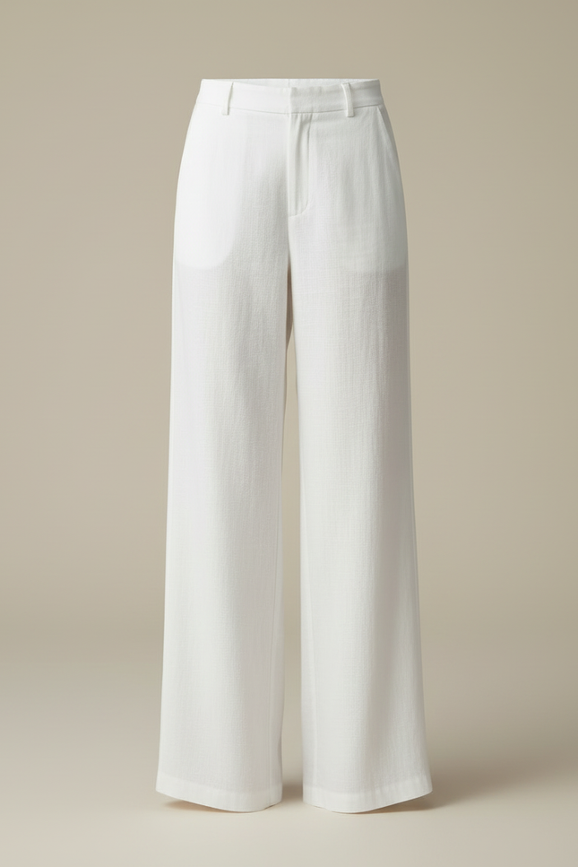 Pantalon Lin Blanc Grande Taille Femme - vue 3