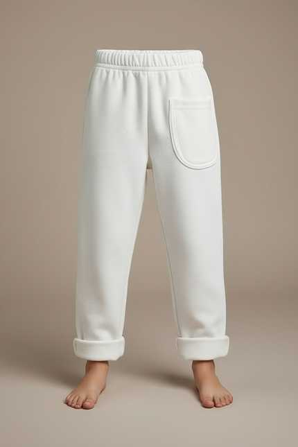 Pantalon Blanc Bebe Fille - Molleton - vue 3