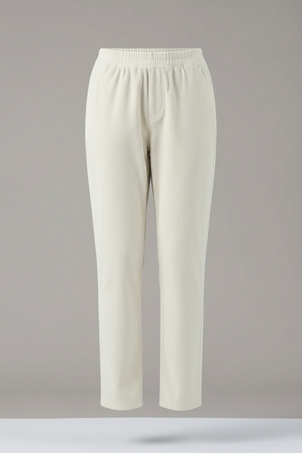 Pantalon Blanc D76b - Cordé - vue 3