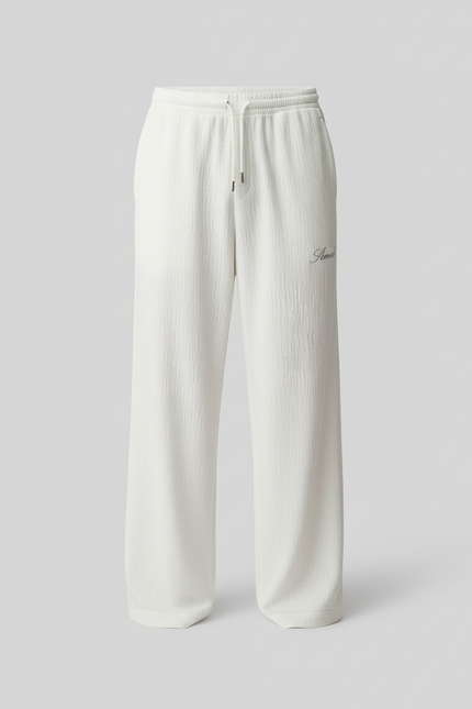 Pantalon Blanc Ample Léger Droit Décontracté Homme - Lin - vue 3