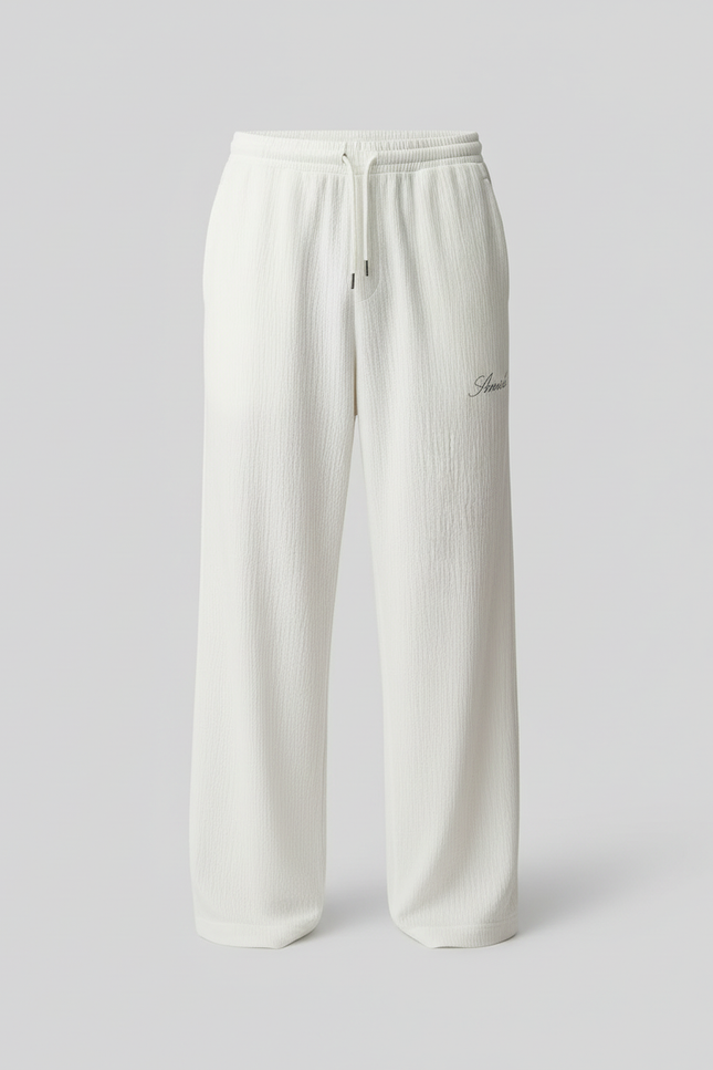 Pantalon Blanc Ample Léger Droit Décontracté Homme - Lin - vue 3