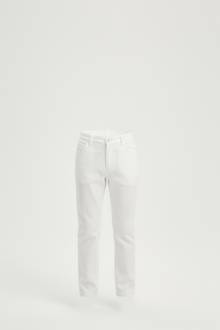 Pantalon Blanc Droit Élégant Garçon - Gabardine - vue 3