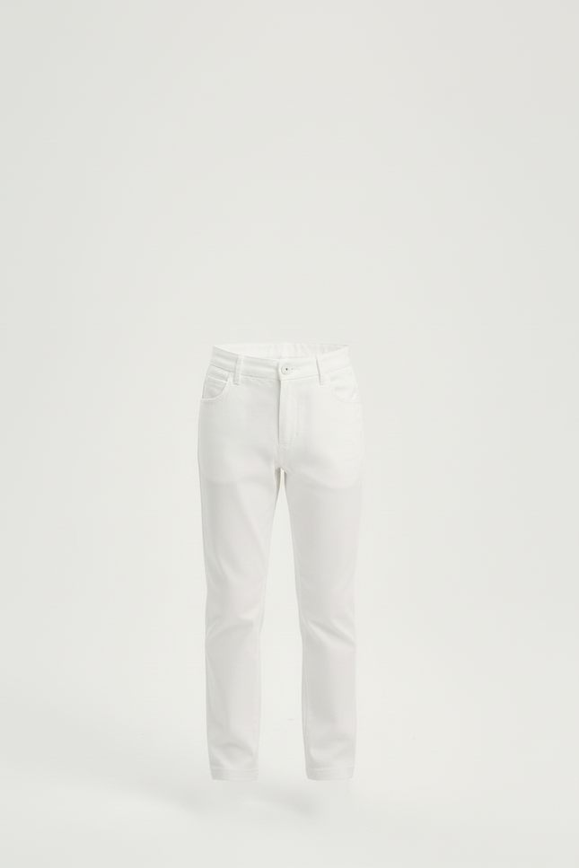 Pantalon Blanc Droit Élégant Garçon - Gabardine - vue 3