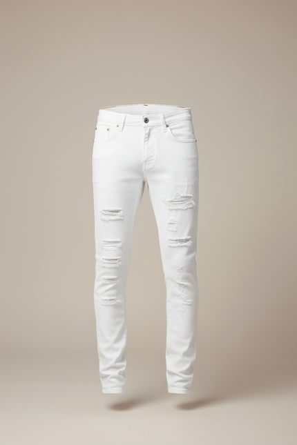 Pantalon Blanc Moulant Sexy - Jean - vue 3