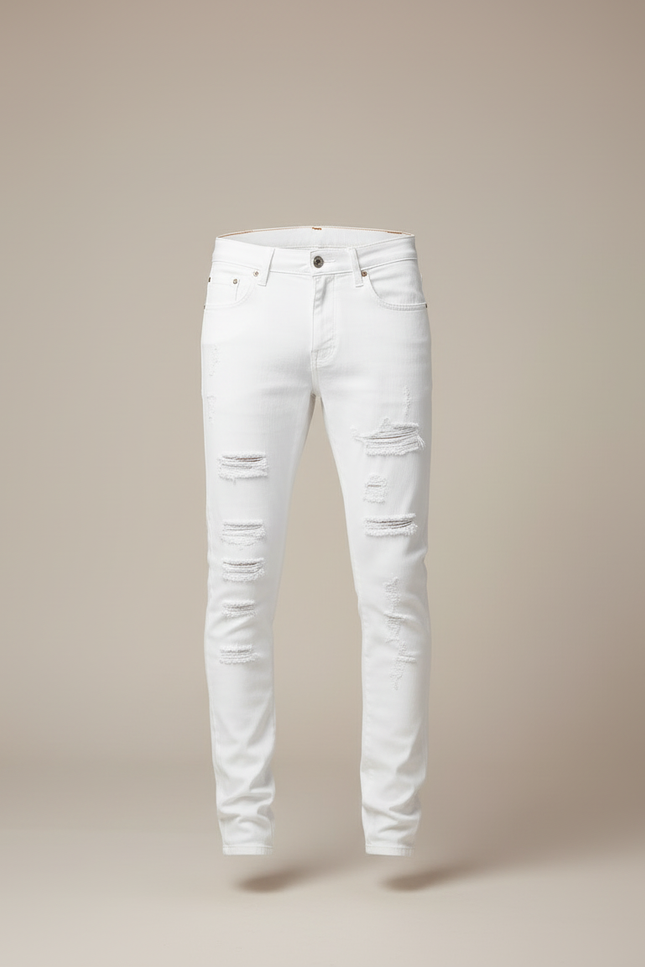 Pantalon Blanc Moulant Sexy - Jean - vue 3