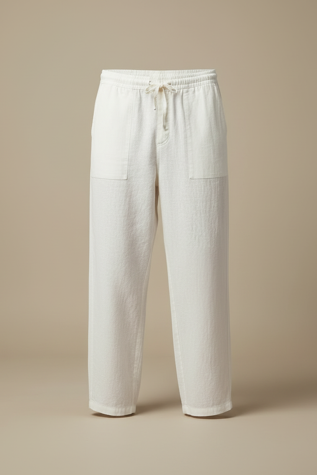 Pantalon Blanc 26ed - Lin - vue 3