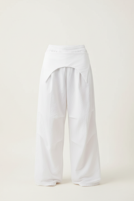 Pantalon Blanc Taille Basse Femme - Polyester - vue 3
