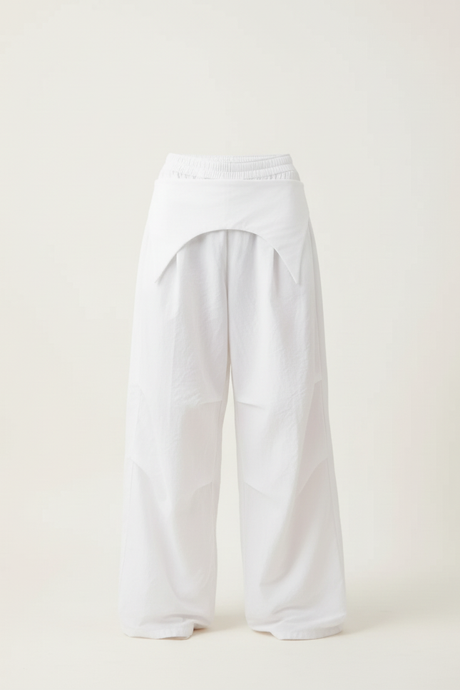 Pantalon Blanc Taille Basse Femme - Polyester - vue 3