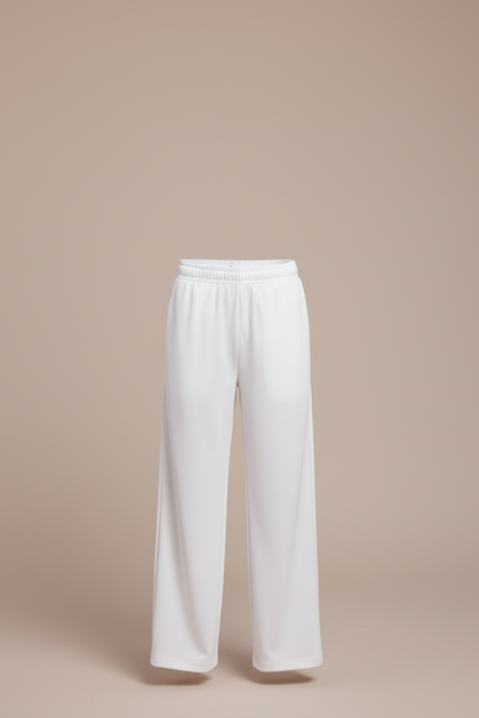 Pantalon Blanc Ample Fluide Garçon Décontracté - Polyester - vue 3