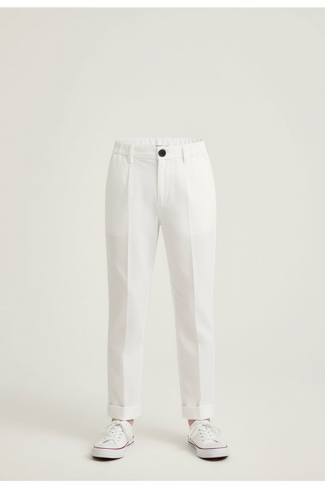 Pantalon Fuselé Blanc - Gabardine - vue 3